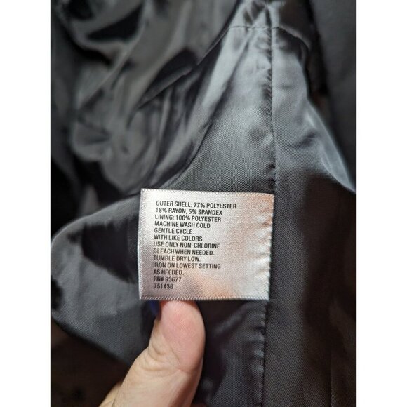 Worthington Blazer Women's Size 8 Black Business Single Button Jacket RN# 93677 - Picture 7 of 15